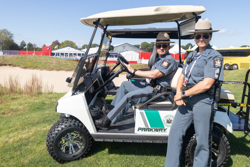 Long Island State Park Police officer with the new cart