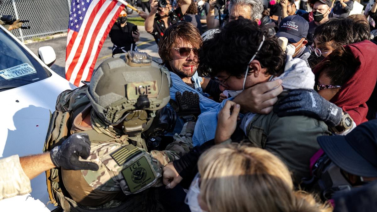 Protests outside Broadview ICE facility escalate as federal agents deploy tear gas