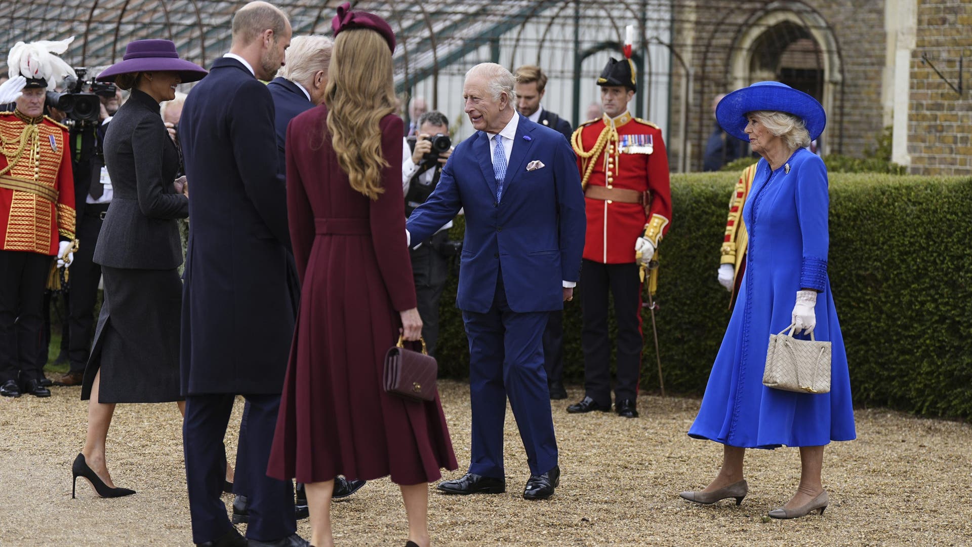 Trump, First Lady Greeted by King Charles, Queen Camilla and Prince William at Windsor Castle