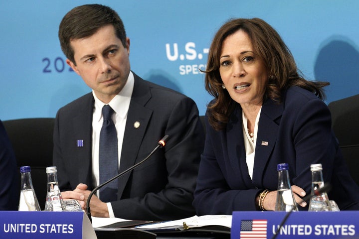 Harris with Buttigieg in 2022