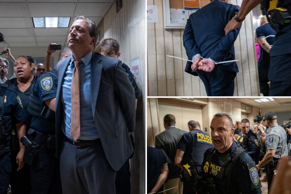 Dozens of New York officials arrested during protest at Manhattan immigration holding facility