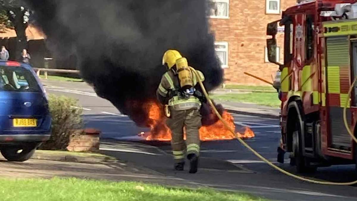 Tesco delivery driver saves pensioner and his dog from burning car moments before explosion in Worcester