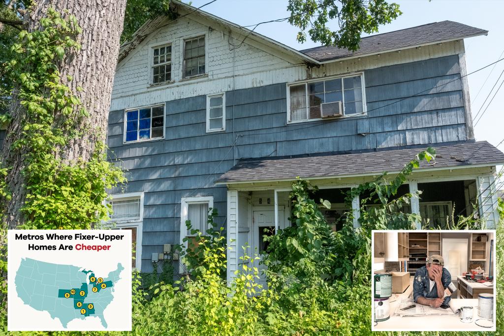 Map illustrating metros with fixer-upper discounts