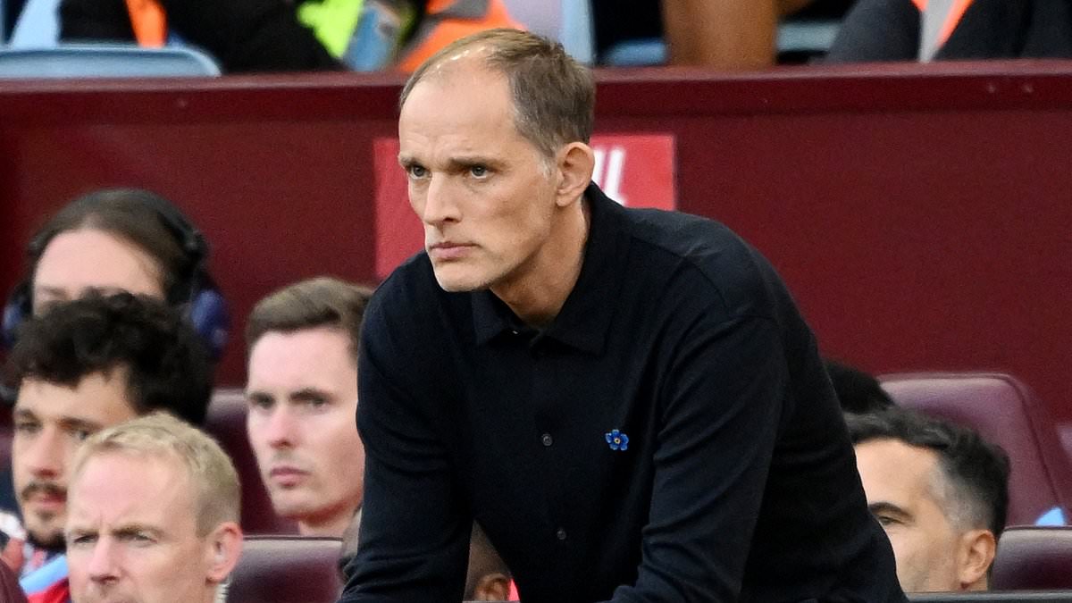 England players on the ball at Villa Park