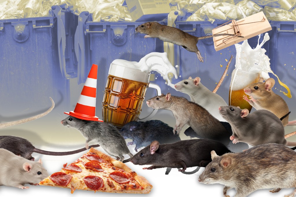 Animation illustration of rat thinking - run