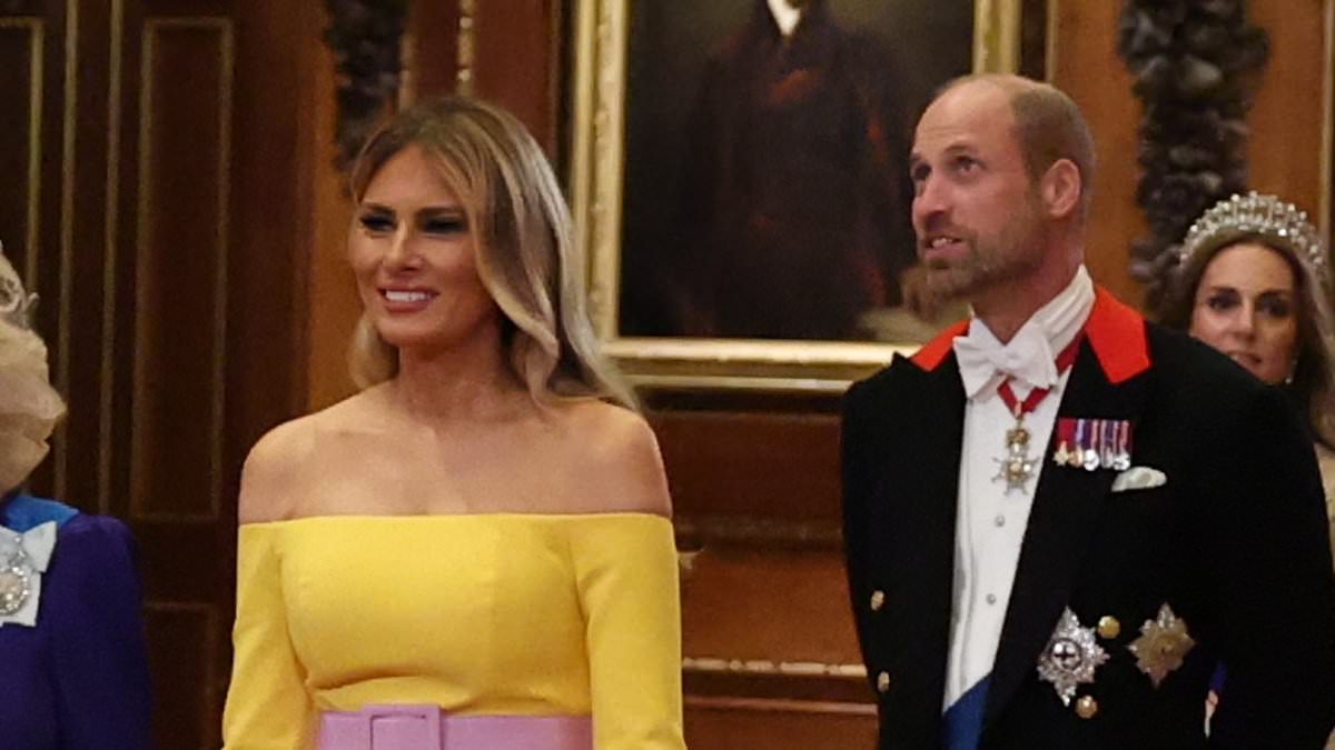 Prince William Pulls Out Melania Trump’s Chair at Windsor State Banquet