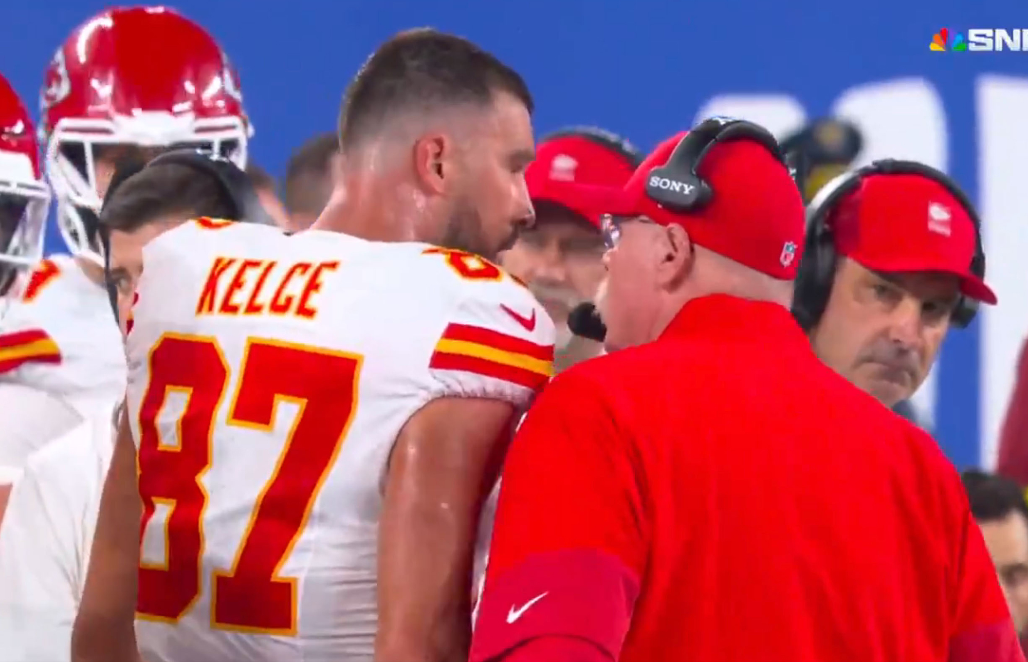 Kelce's on-field outburst