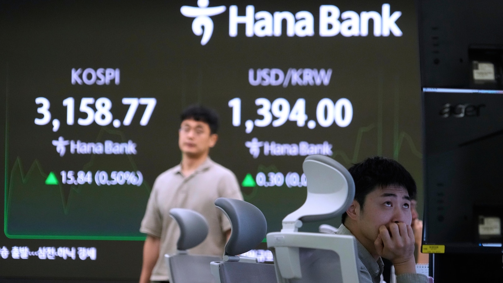 World shares slip as gold hits fresh record above $3,550 amid dollar concerns