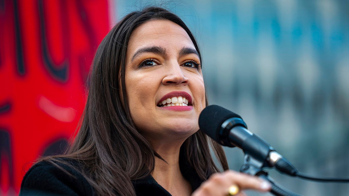 Rep. Alexandria Ocasio-Cortez at memorial
