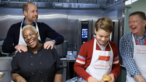 Prince William and Prince George at The Passage