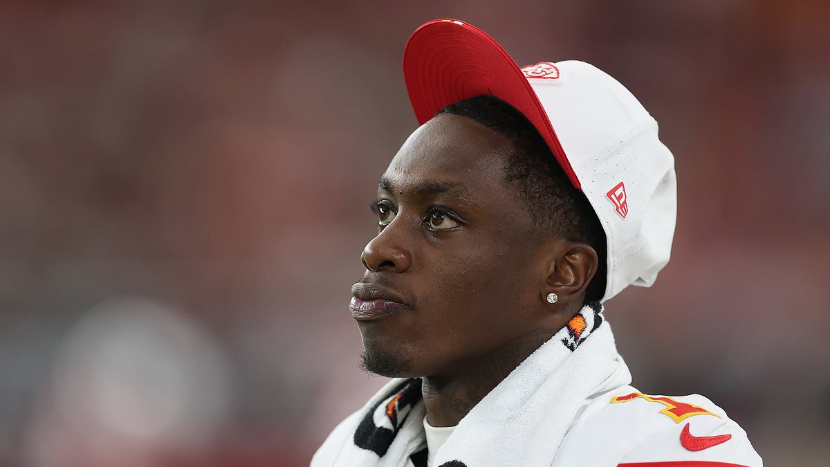 Chiefs’ Xavier Worthy Ruled Out Ahead of Rematch with Eagles After Collision with Travis Kelce