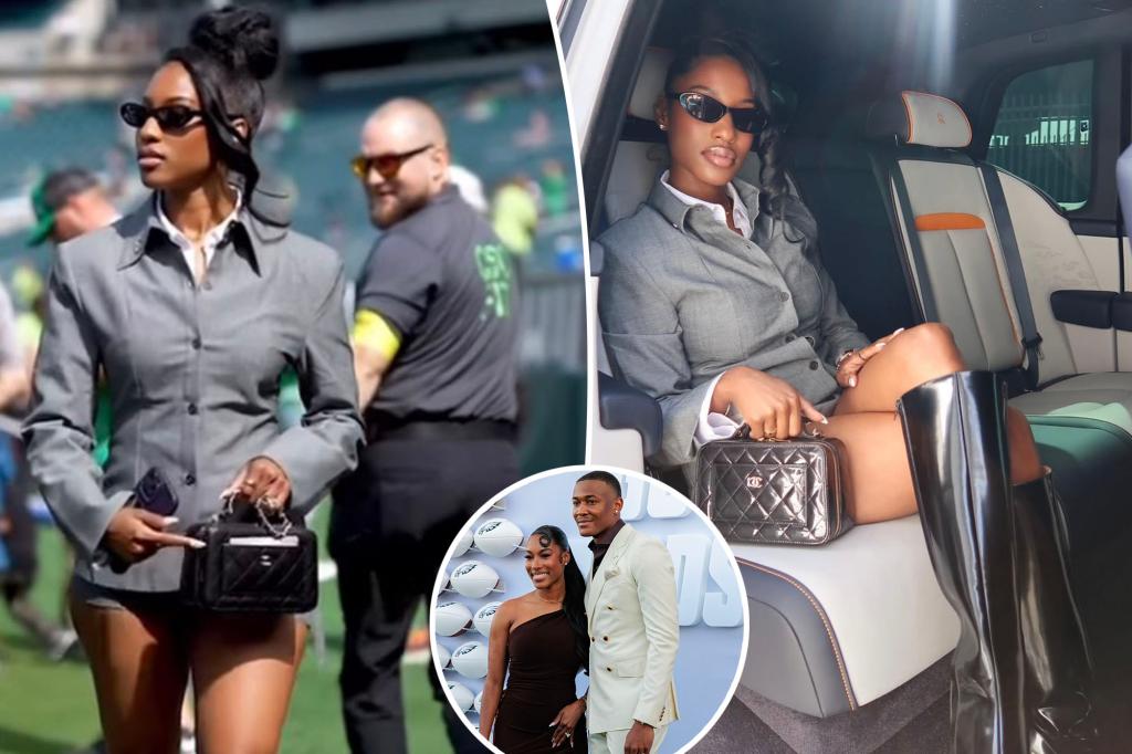 DeVonta Smith on the field