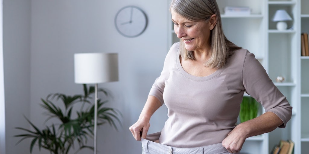 Older woman after weight loss