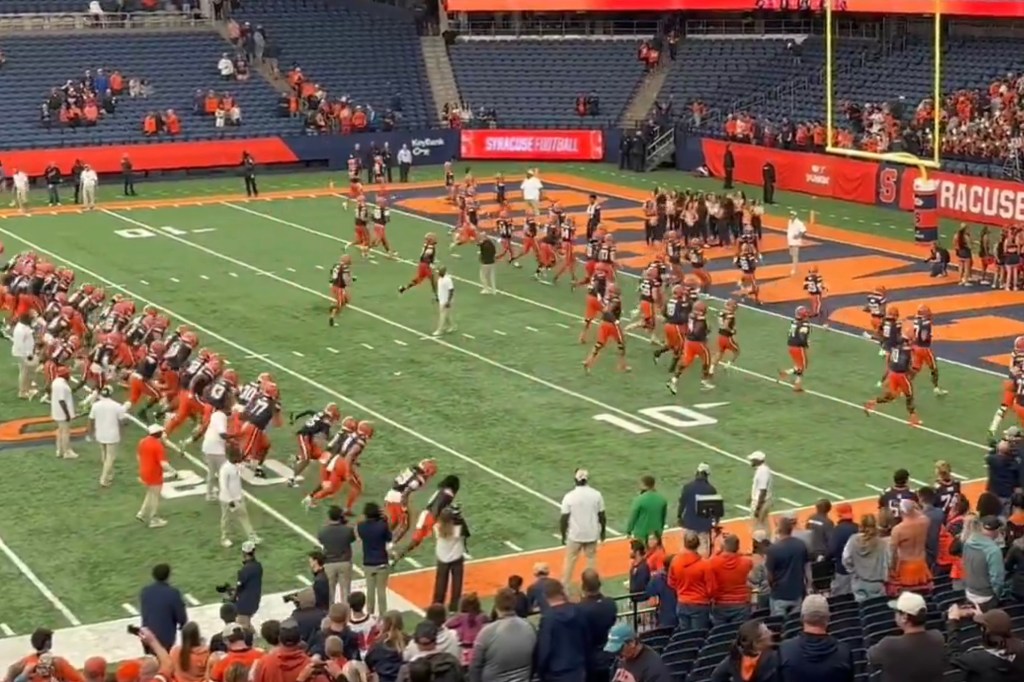 Syracuse’s Fran Brown brushes off Greg Olsen criticism over postgame sprints