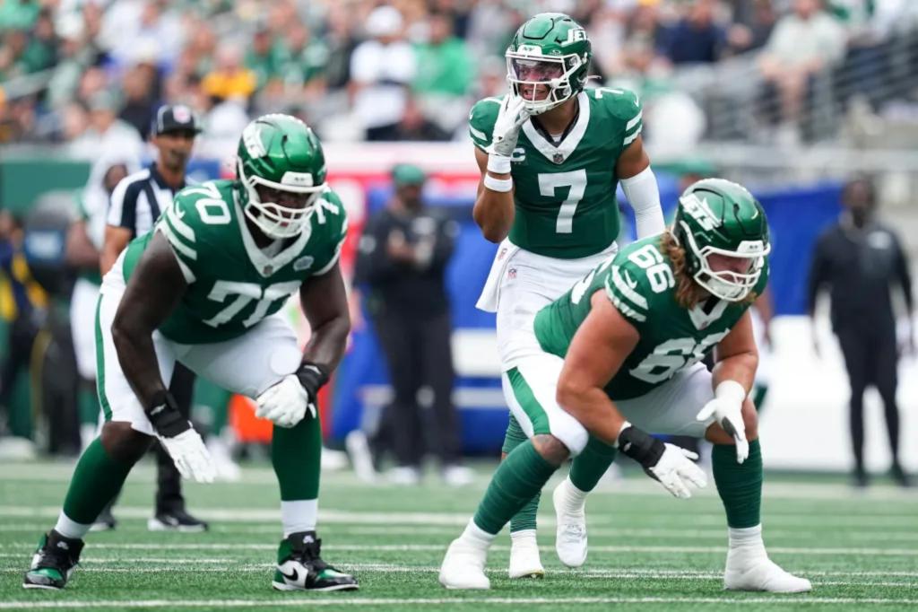 Armand Membou’s standout debut highlights reshuffled Jets offensive line in 34-32 loss