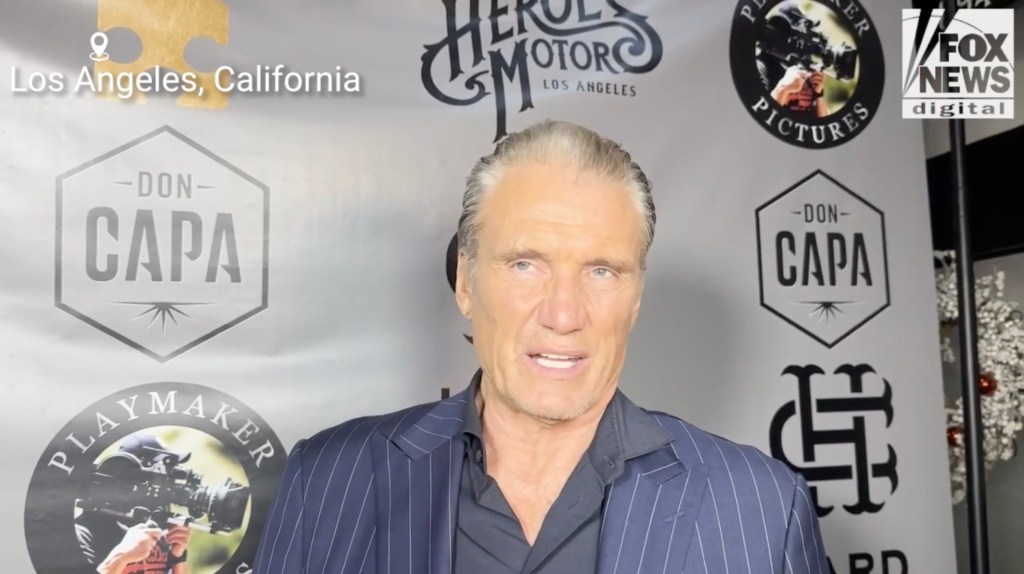 Dolph Lundgren during a press event