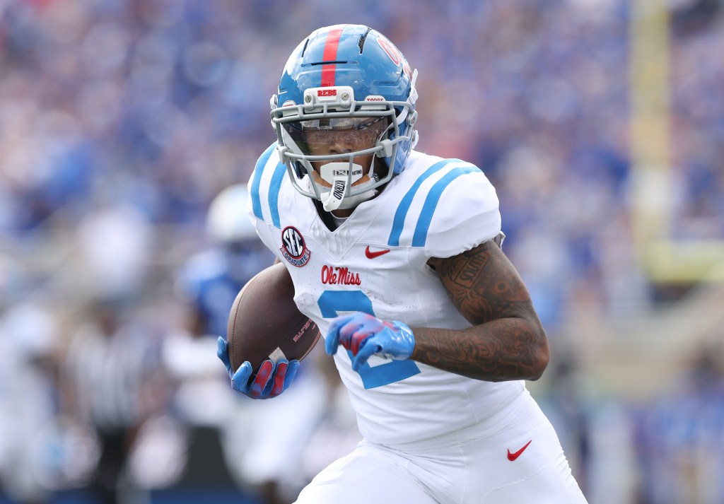 Ole Miss running back Harrison Wallace runs against Kentucky.