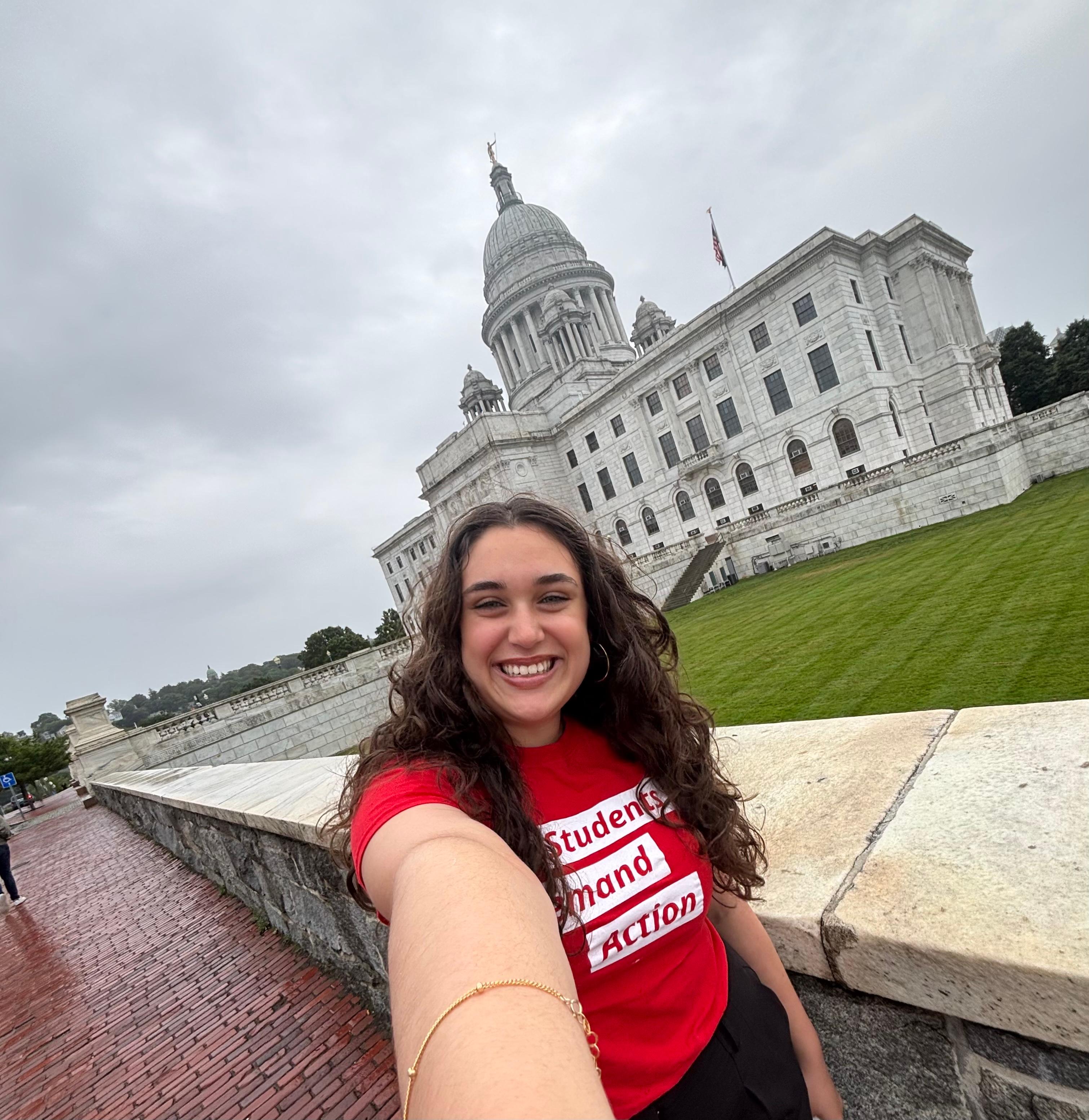 Mia Tretta at Rhode Island State House
