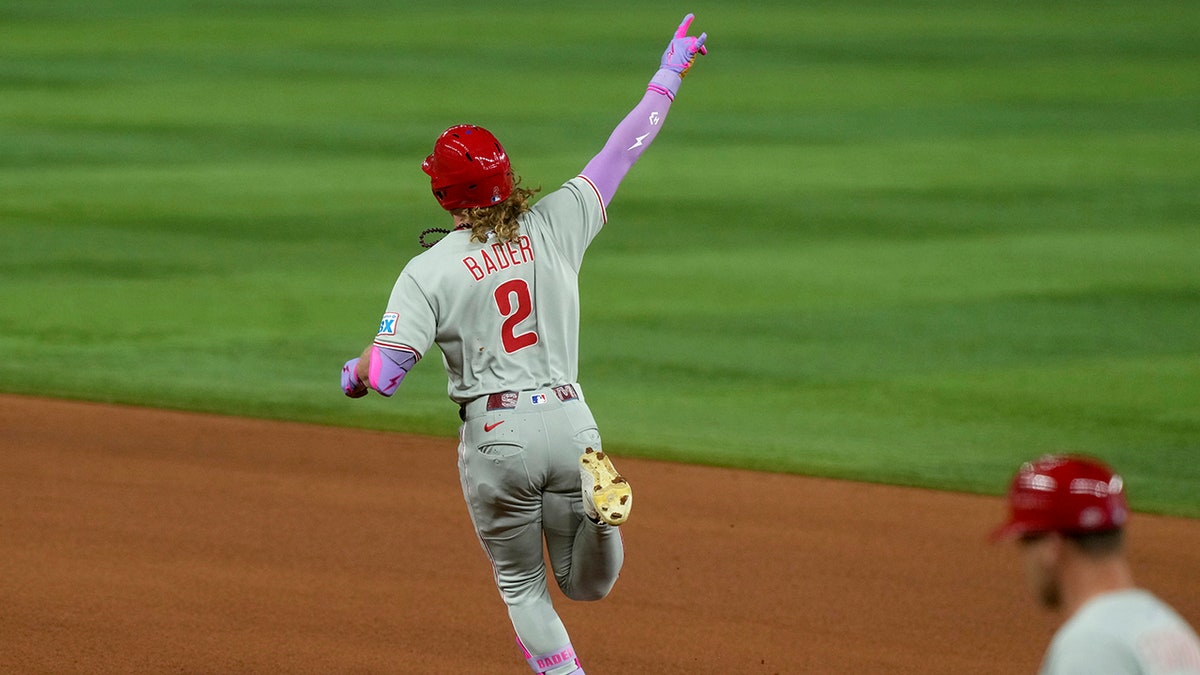 Bader connects for a home run