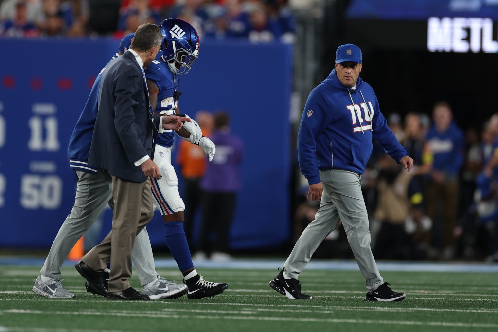 Cam Skattebo on the field