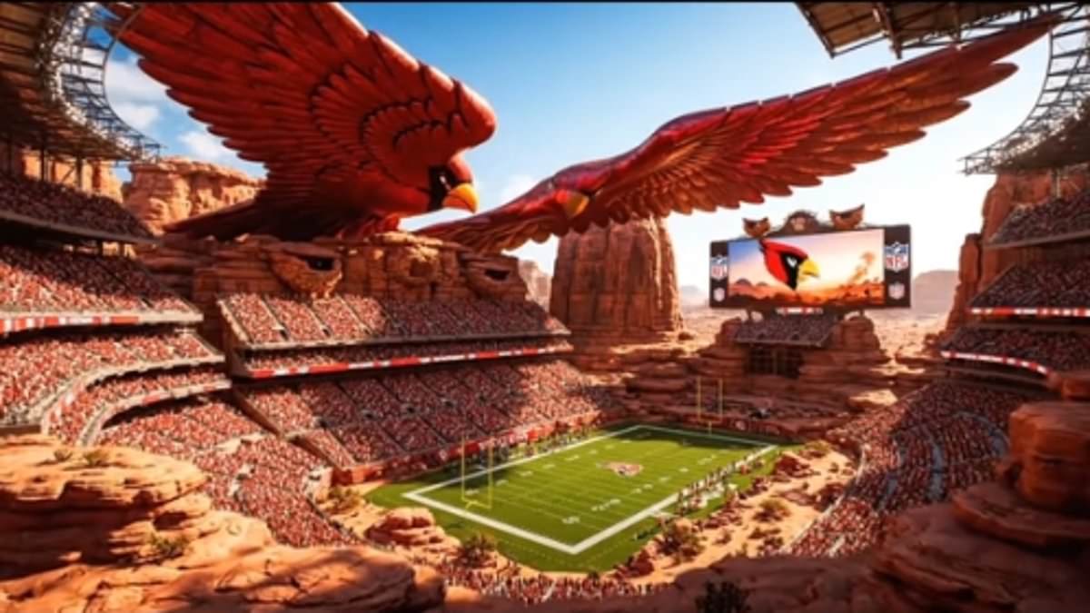 AI reimagines NFL stadiums, generating fantastical designs that awe fans