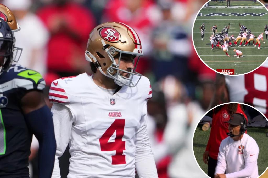 49ers teammates express frustration after Jake Moody has field-goal attempt blocked in 17-13 win