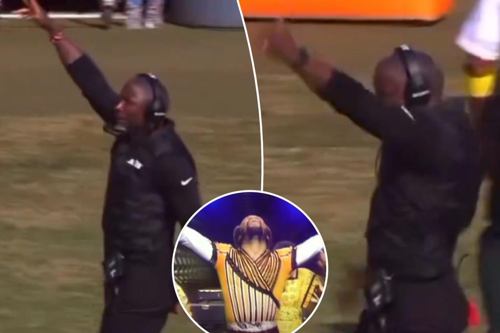 Jets' Aaron Glenn's sideline celebration goes viral after late lead, walk-off loss