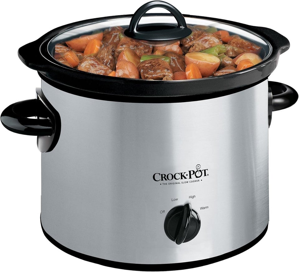 Two-sided Crock-Pot on kitchen counter