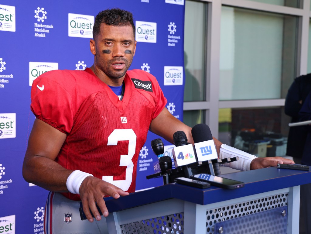 Giants at training facility