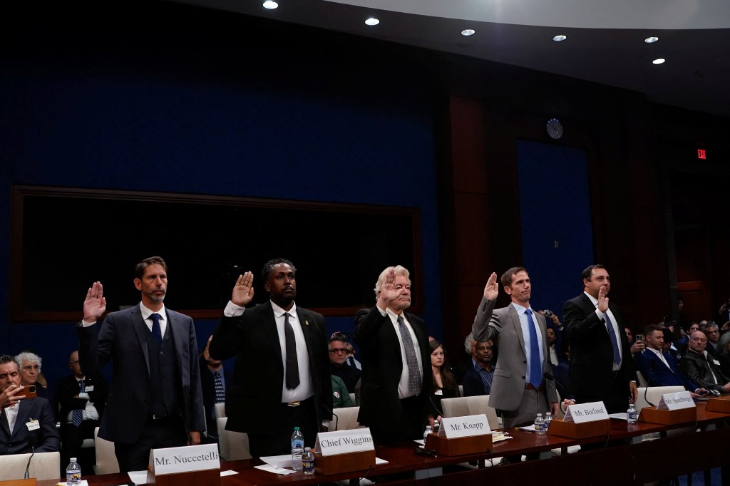 Former Air Force veteran testifying