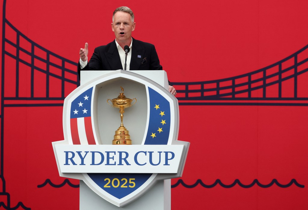 Luke Donald at Ryder Cup ceremony