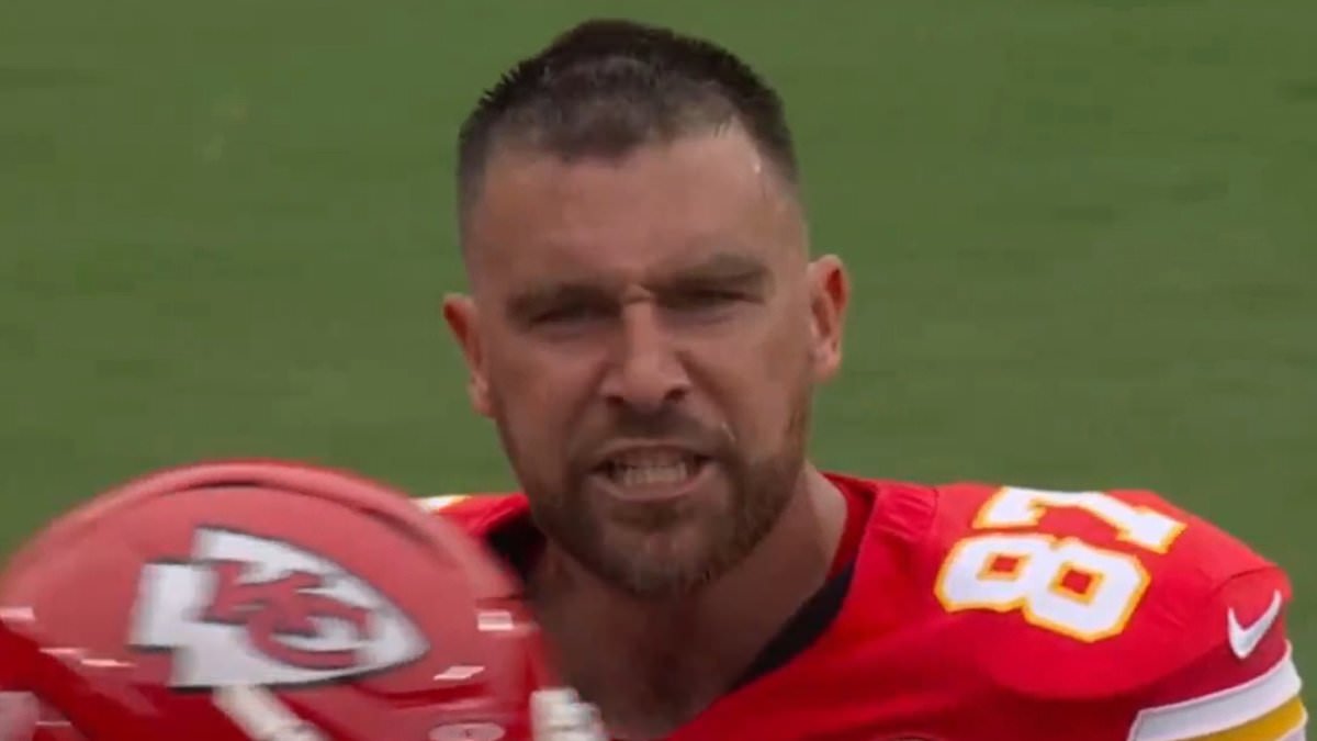 Travis Kelce berates Chiefs, slams helmet after offensive-line struggles in loss to Eagles
