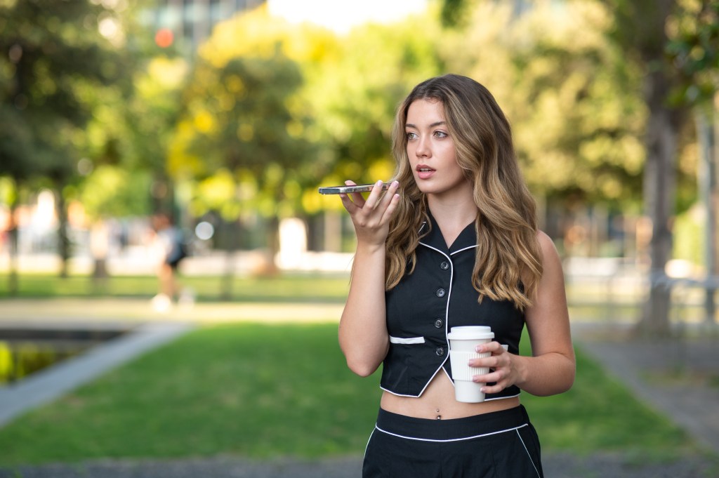 Person using smartphone