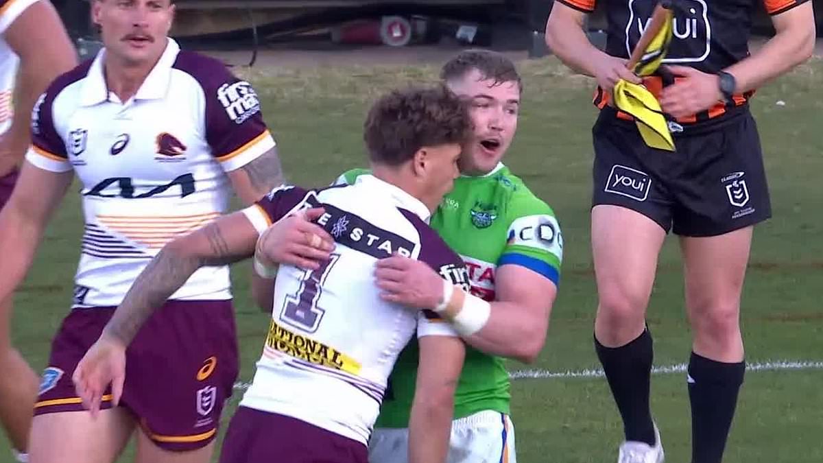 Reece Walsh on report after headbutt in Brisbane's golden-point win; unsubstantiated reports claim abuse aimed at his daughter