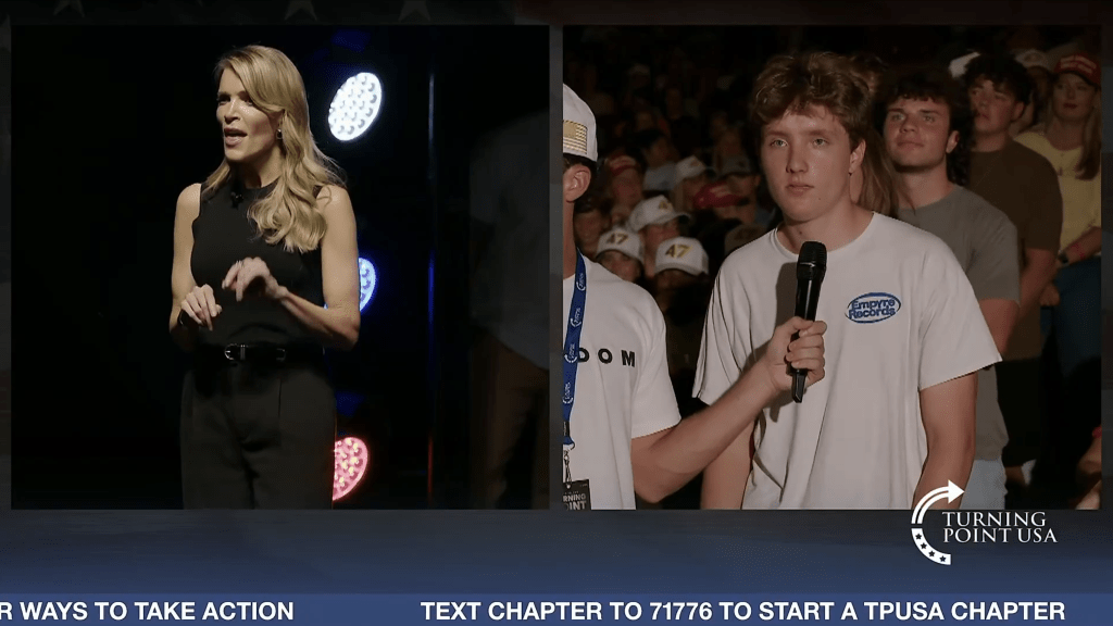 Megyn Kelly blisteringly schools student at Virginia Tech TPUSA event