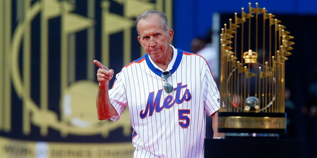 World Series trophy with Davey Johnson