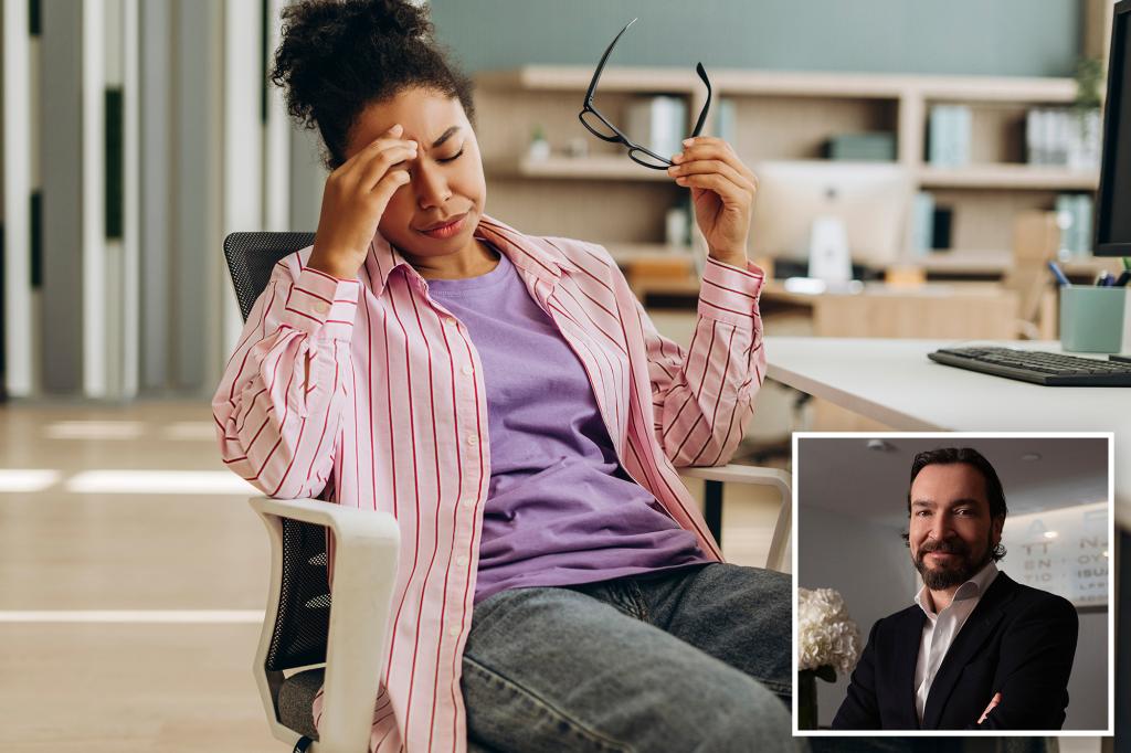 Office worker at computer