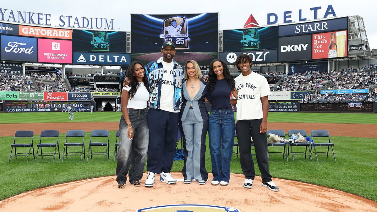 Sabathia with his family at a public event