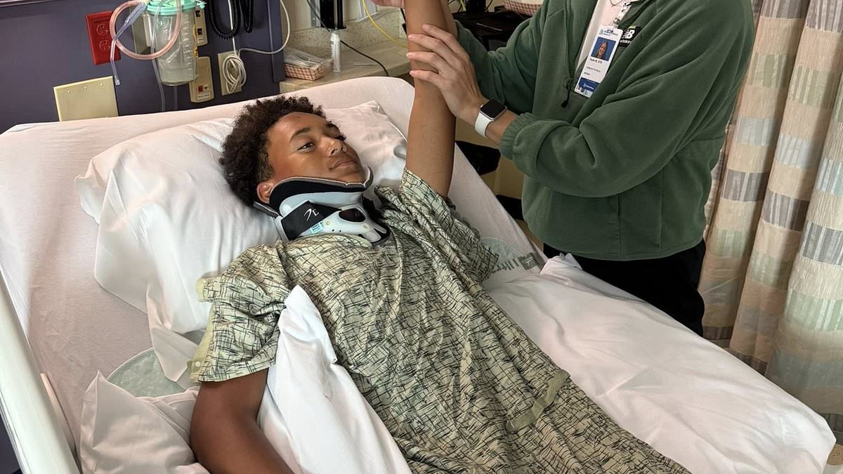 14-year-old Liberty High freshman loses use of both arms after breaking neck in first high school football game