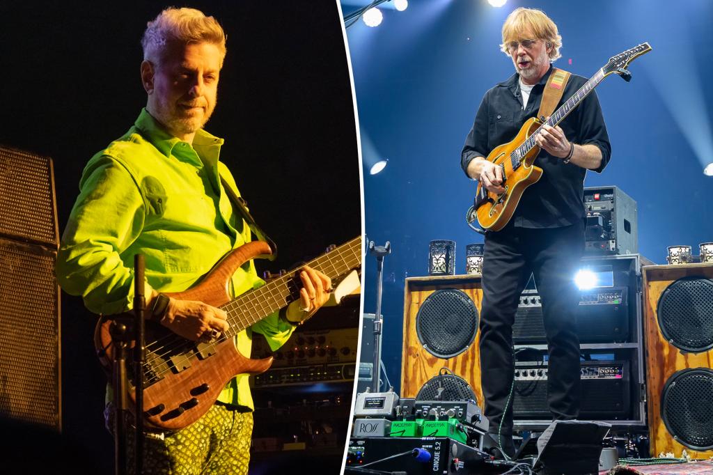 Phish guitarist Trey Anastasio on stage