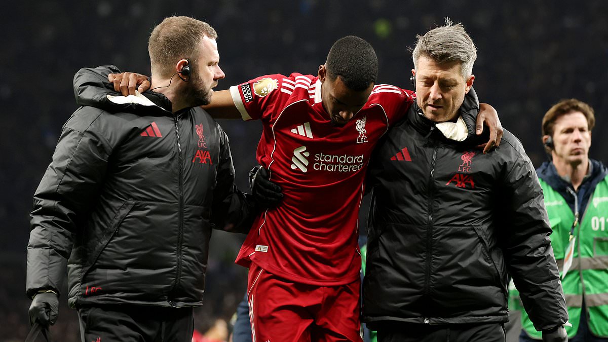 Isak injures after scoring as Liverpool beat Tottenham; Frimpong also hurt on comeback