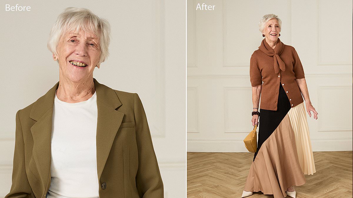 Ageless style: modern look helps a 90-year-old cover arms and legs without sacrificing elegance