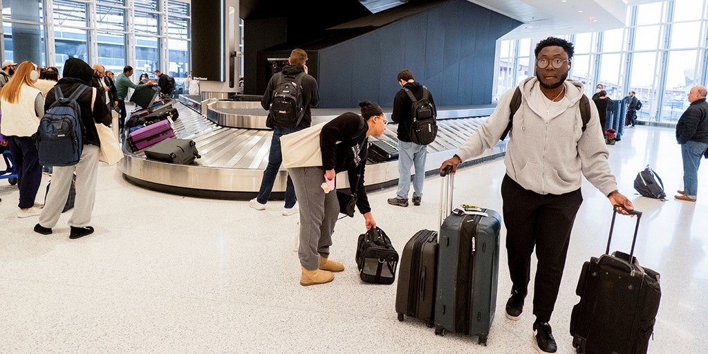Luggage carousel at an airport