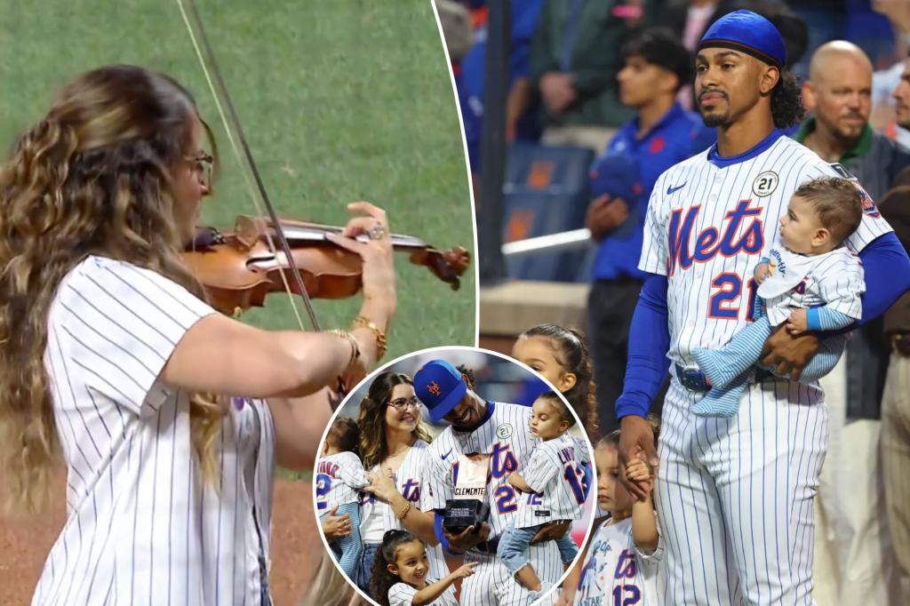 Katia Lindor Plays National Anthem on Violin as Francisco Lindor Homers in Mets’ Win