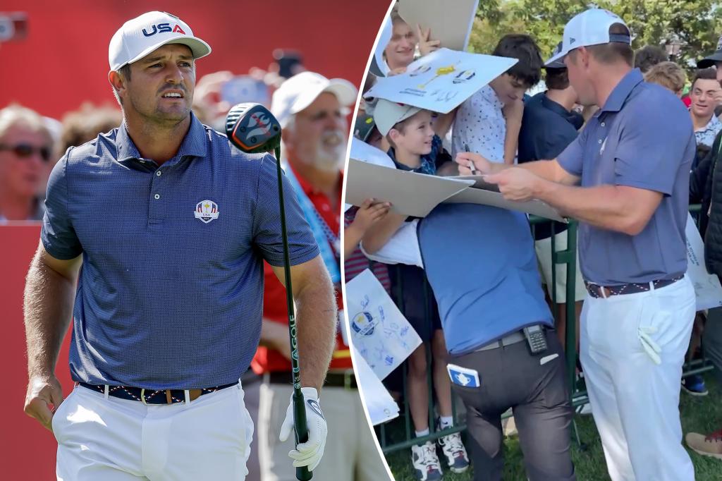 DeChambeau crowd swarms Ryder Cup practice at Bethpage Black as barricade buckles