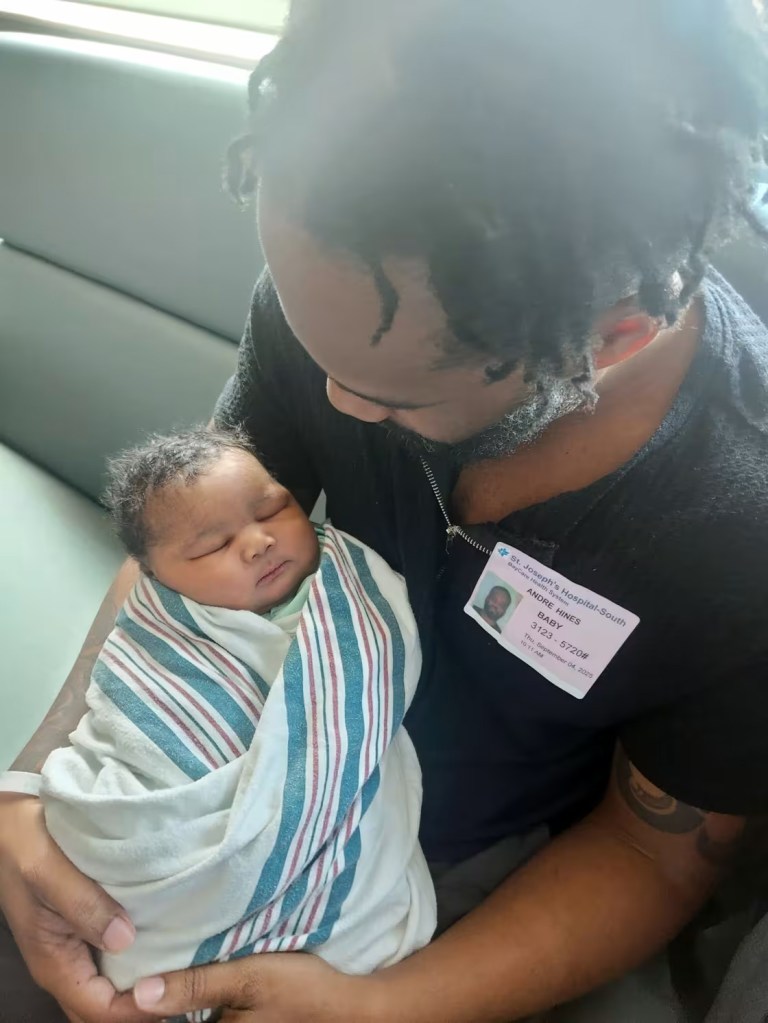 Infant wrapped in blanket