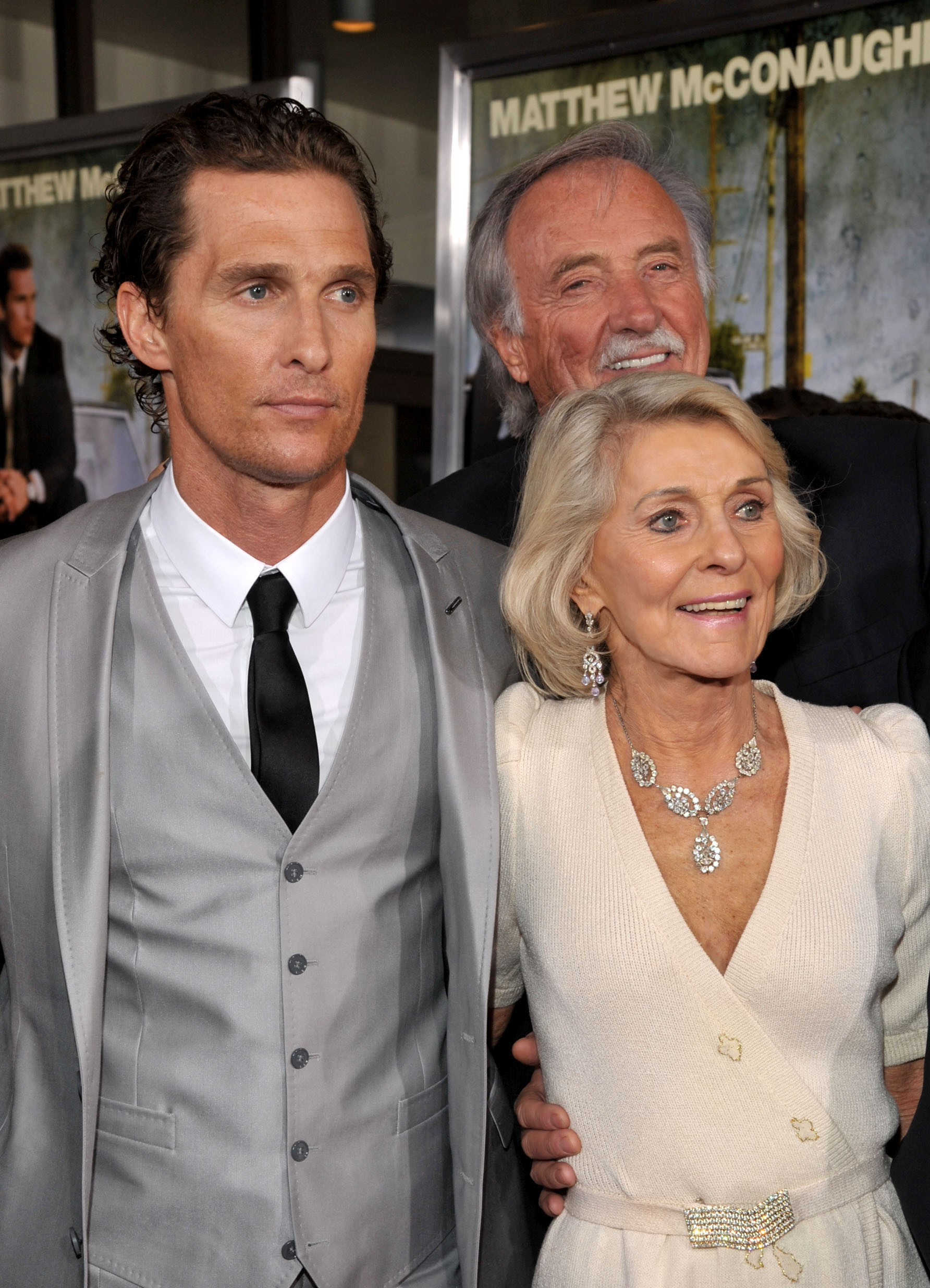 Kay McConaughey on set with Matthew