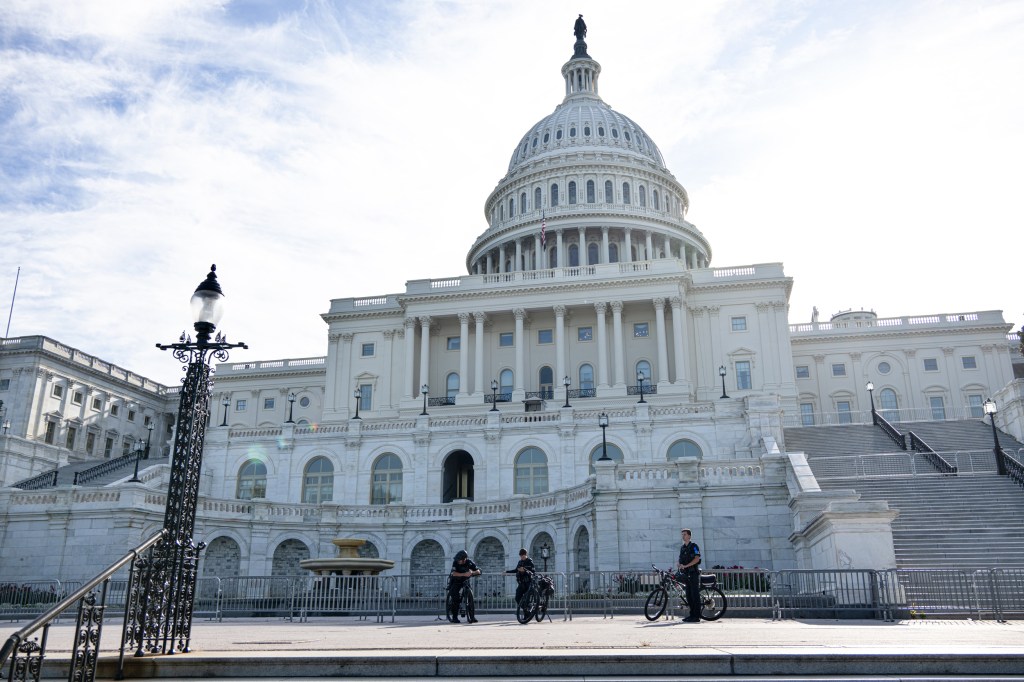 Capitol Police outside the Capitol