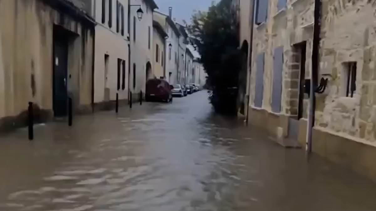 Heavy rains flood roads in southern France as orange weather alerts issued