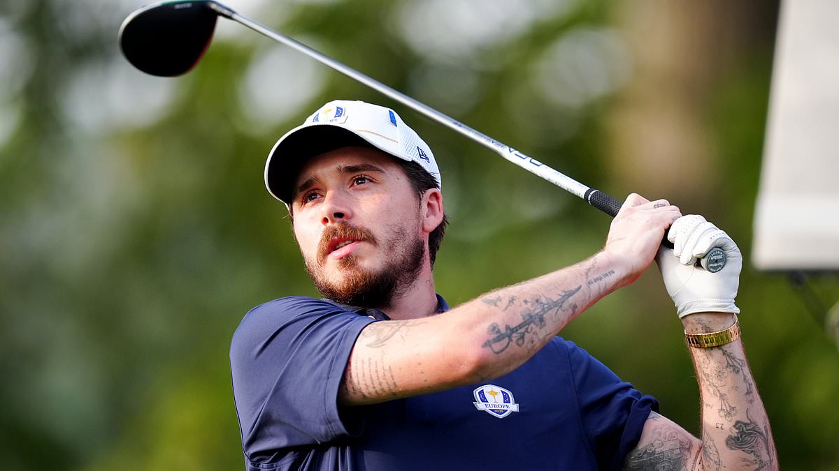 Brooklyn Beckham stars in celebrity Ryder Cup match at Bethpage Black as Trump set to attend opening day